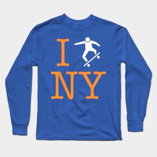 I Skate New York - Skateboarding NYC or Die Long Sleeve T-Shirt